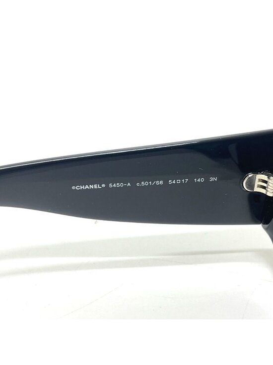 Chanel Sunglasses Embroidery CC Logo Acetate Black Eyewear main image 4